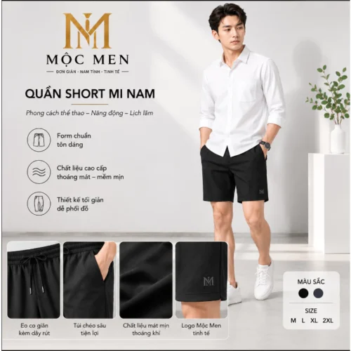 Gợi ý phối đồ với quần short nam